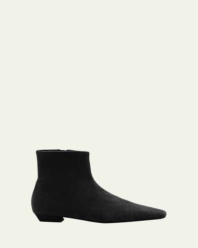 Trap Suede Zip Booties